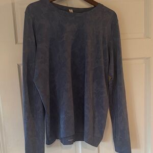 lululemon athletica Patterned Navy Long Sleeve Tee
